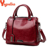 Yogodlns Vintage Rivet Handbags PU Leather Women Bag Sequined Shoulder Bag Designer Women Leather Handbags Luxury Ladies HandBag