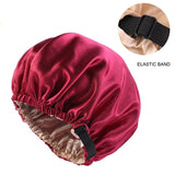 New Satin Hair Cap For Sleeping Invisible Flat Imitation Silk Round Haircare Women Headwear Ceremony Adjusting Button Night Hat