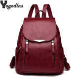 Women&#39;s Backpack 2022 Travel Large Backpack PU Leather Handbag  Schoolbag For Girls Women&#39;s bag Female Shoulder Back mochila