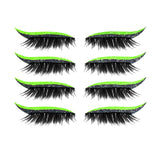 2 In 1 Eyeliner False Eyelashes Sticker Double Eyelid Line Patch Reusable Waterproof Makeup Glitter Shiny Eyeliner Stickers