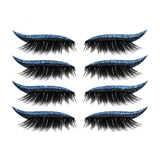 2 In 1 Eyeliner False Eyelashes Sticker Double Eyelid Line Patch Reusable Waterproof Makeup Glitter Shiny Eyeliner Stickers