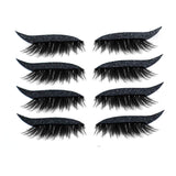 2 In 1 Eyeliner False Eyelashes Sticker Double Eyelid Line Patch Reusable Waterproof Makeup Glitter Shiny Eyeliner Stickers