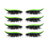 2 In 1 Eyeliner False Eyelashes Sticker Double Eyelid Line Patch Reusable Waterproof Makeup Glitter Shiny Eyeliner Stickers